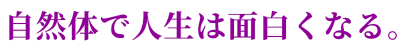 自然体で人生は面白くなる。